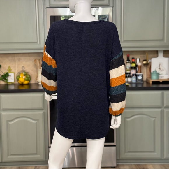 𝙋𝙖𝙞𝙨𝙡𝙚𝙮 𝙂𝙧𝙖𝙘𝙚 Navy Sweater Women's Size XL - Picture 4 of 12